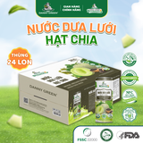 Thùng 24 lon nước Dưa Lưới Hữu Cơ - Hạt Chia 320ml