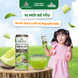 Lốc 6 lon nước Dưa Lưới Hữu Cơ - Hạt Chia 320ml