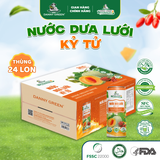 Thùng 24 lon nước Dưa Lưới Hữu Cơ - Kỷ Tử 320ml