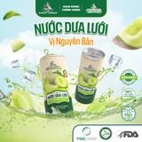 Thùng 24 lon nước Dưa Lưới Hữu Cơ - Nguyên Bản 320ml