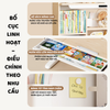Bộ bàn ghế học sinh thông minh Suri cao cấp – Tích hợp đèn LED, giá sách, ghế công thái học, điều chỉnh đa năng, chống gù chống cận