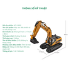 Máy xúc điều khiển từ xa cho bé – Xe công trình mô phỏng, cần xúc linh hoạt, đồ chơi nhập vai công trường