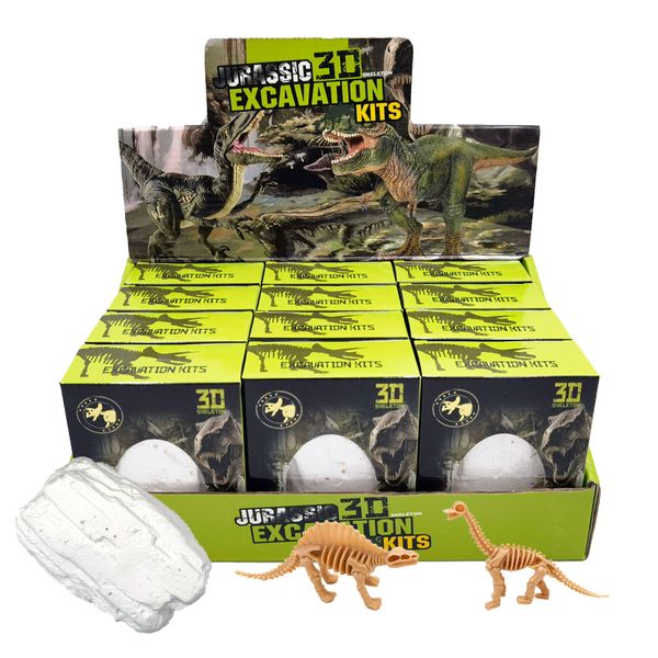 Mô hình hóa thạch khủng long trong trứng – Đồ chơi khai quật khám phá cho bé