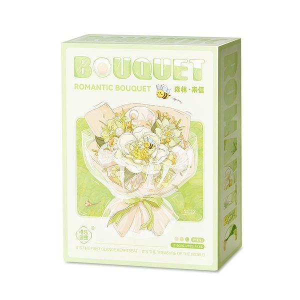 Gạch ghép bình hoa lan rừng, màu sắc tươi tắn, trang trí bàn làm việc, phòng khách...