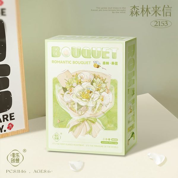 Gạch ghép bình hoa lan rừng, màu sắc tươi tắn, trang trí bàn làm việc, phòng khách...