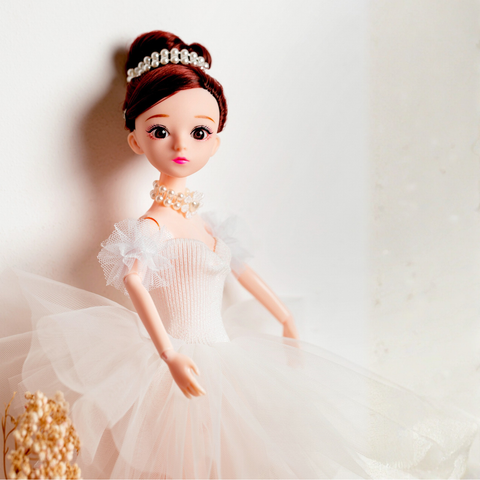 Búp bê 30cm 13 khớp, mặc váy múa Ba-lê, linh hoạt, tặng kèm hộp - đồ chơi trẻ em búp bê kèm trang phục