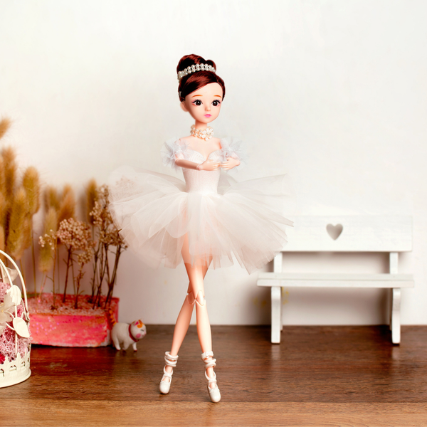 Búp bê 30cm 13 khớp, mặc váy múa Ba-lê, linh hoạt, tặng kèm hộp - đồ chơi trẻ em búp bê kèm trang phục