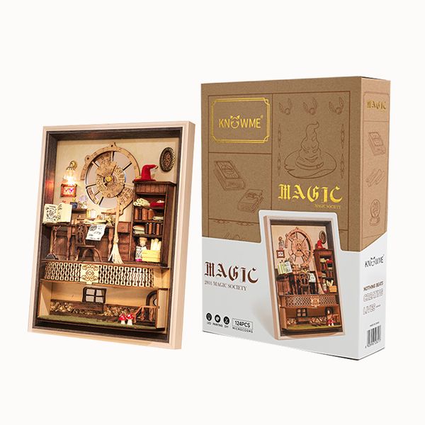 Mô hình thư viện phép thuật huyền bí – Phong cách vintage cổ điển, trang trí sáng tạo