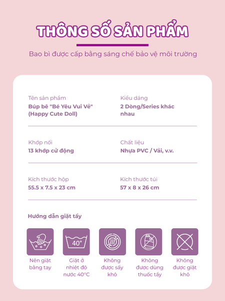 Bộ đồ chơi 6 búp bê kèm trang phục, búp bê mini nhiều kiểu dáng cho bé