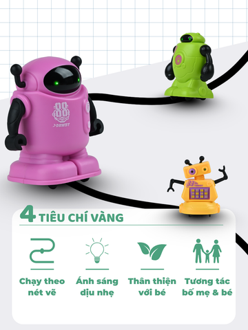 Robot vẽ thông minh DRAWBOT –tự chạy tạo họa tiết, kèm bút dạ, phát triển sáng tạo, lắp dùng nhanh, tạo đường nét độc đáo
