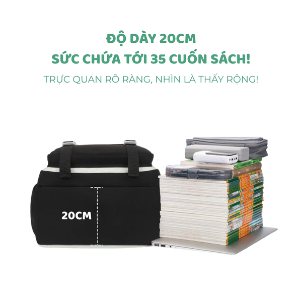 Balo học sinh in họa tiết thời trang – Nhiều ngăn tiện dụng, chất liệu chống nước