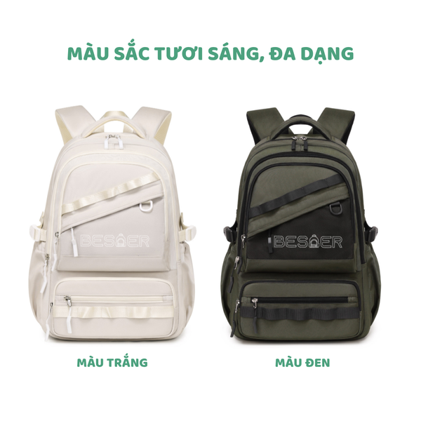 Balo thời trang nam nữ nhiều ngăn – Chống nước, phong cách cá tính