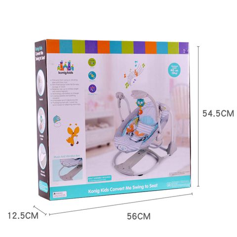 Ghế rung tự động cho bé – Thiết kế êm ái, tích hợp nhạc và đồ chơi treo