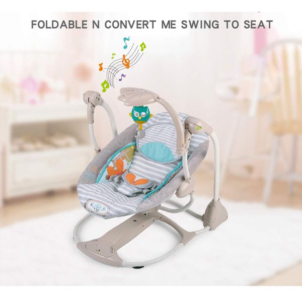 Ghế rung tự động cho bé – Thiết kế êm ái, tích hợp nhạc và đồ chơi treo