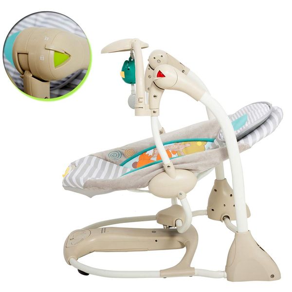 Ghế rung tự động cho bé – Thiết kế êm ái, tích hợp nhạc và đồ chơi treo