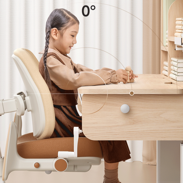 Bộ bàn ghế học sinh thông minh Suri cao cấp – Tích hợp đèn LED, giá sách, ghế công thái học, điều chỉnh đa năng, chống gù chống cận