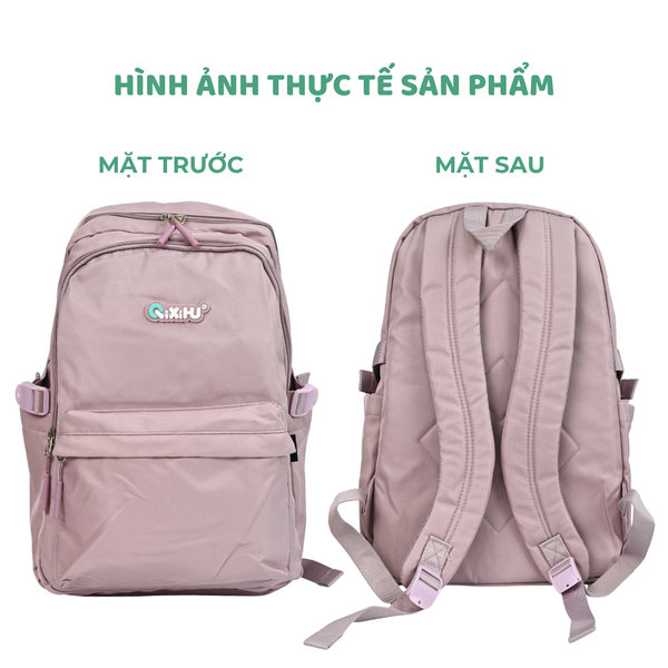 Balo thời trang unisex đơn giản nhiều ngăn – Chất liệu chống nước, phong cách Hàn Quốc
