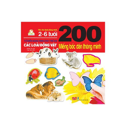 200 miếng bóc dán thông minh- Các loài động vật