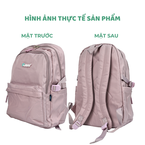 Balo thời trang unisex đơn giản nhiều ngăn – Chất liệu chống nước, phong cách Hàn Quốc