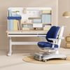 Bộ bàn ghế học sinh thông minh Alpha cao cấp – Kèm giá sách, nâng hạ quay tay, chống gù chống cận cho bé