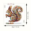 Tranh đính đá 5D hình Sóc – Họa tiết Mandala nghệ thuật, kích thước 30x30cm, trang trí phòng khách và quà tặng độc đáo