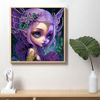 Tranh đính đá 5D Cô Tiên Tím – Nghệ thuật Fantasy lấp lánh, kích thước 30x30cm, trang trí và quà tặng sang trọng