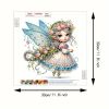 Tranh đính đá 5D Cô Tiên Hoa Tulip – Nghệ thuật Fantasy tinh tế, kích thước 30x30cm, trang trí và quà tặng sang trọng