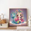 Tranh đính đá 5D Nàng Tiên Cá – Nghệ thuật Fantasy lấp lánh, kích thước 30x30cm, trang trí và quà tặng sang trọng