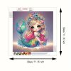 Tranh đính đá 5D Nàng Tiên Cá – Nghệ thuật Fantasy lấp lánh, kích thước 30x30cm, trang trí và quà tặng sang trọng