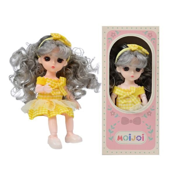 Búp Bê 13 cm Công Chúa Moijoi 13 Khớp Cầu Linh Hoạt - Mắt Acrylic Nàng Thơ, Tóc Dày Mượt, Nhựa Vinyl Cao Cấp An Toàn Cho Bé