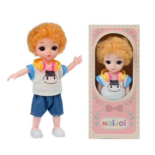 Búp Bê 13 cm Công Chúa Moijoi 13 Khớp Cầu Linh Hoạt - Mắt Acrylic Nàng Thơ, Tóc Dày Mượt, Nhựa Vinyl Cao Cấp An Toàn Cho Bé