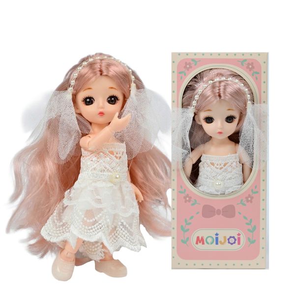 Búp Bê 13 cm Công Chúa Moijoi 13 Khớp Cầu Linh Hoạt - Mắt Acrylic Nàng Thơ, Tóc Dày Mượt, Nhựa Vinyl Cao Cấp An Toàn Cho Bé
