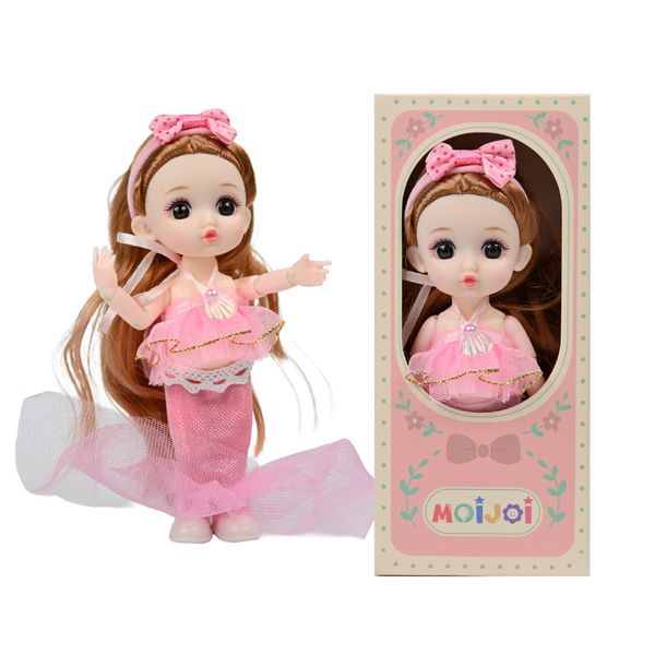 Búp Bê 13 cm Công Chúa Moijoi 13 Khớp Cầu Linh Hoạt - Mắt Acrylic Nàng Thơ, Tóc Dày Mượt, Nhựa Vinyl Cao Cấp An Toàn Cho Bé