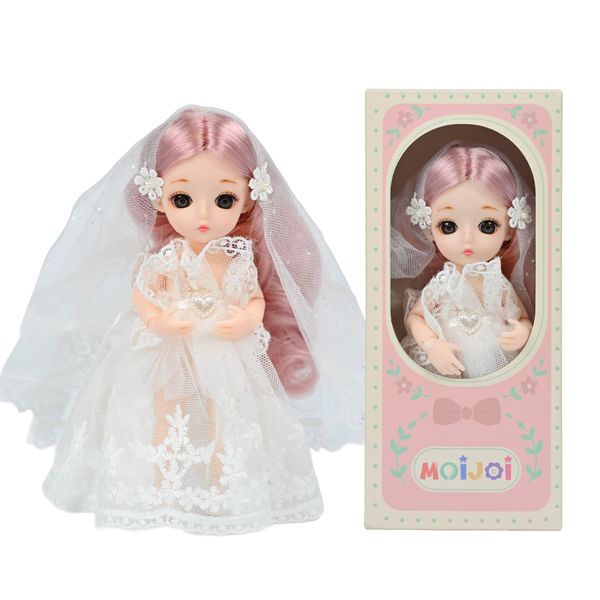 Búp Bê 13 cm Công Chúa Moijoi 13 Khớp Cầu Linh Hoạt - Mắt Acrylic Nàng Thơ, Tóc Dày Mượt, Nhựa Vinyl Cao Cấp An Toàn Cho Bé
