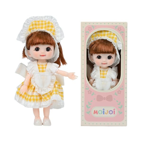 Búp Bê 13 cm Công Chúa Moijoi 13 Khớp Cầu Linh Hoạt - Mắt Acrylic Nàng Thơ, Tóc Dày Mượt, Nhựa Vinyl Cao Cấp An Toàn Cho Bé