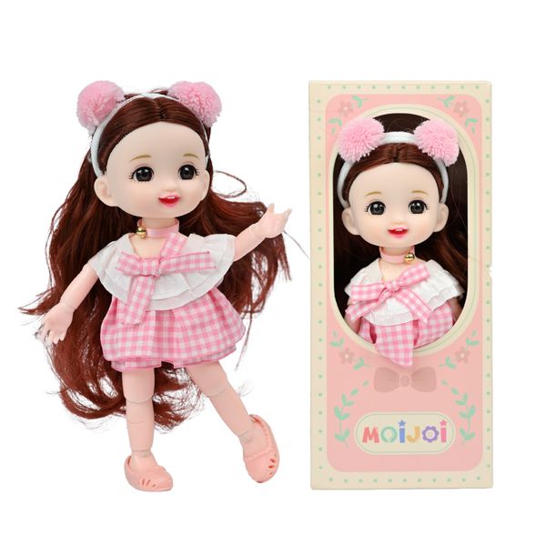 Búp Bê 13 cm Công Chúa Moijoi 13 Khớp Cầu Linh Hoạt - Mắt Acrylic Nàng Thơ, Tóc Dày Mượt, Nhựa Vinyl Cao Cấp An Toàn Cho Bé