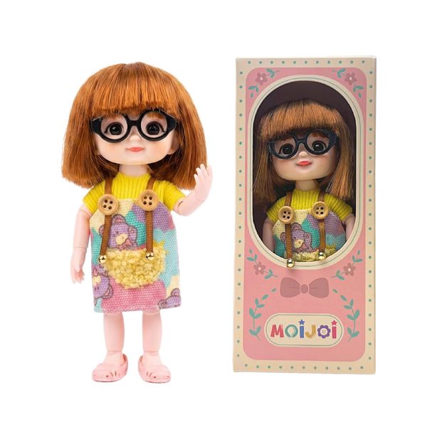 Búp Bê 13 cm Công Chúa Moijoi 13 Khớp Cầu Linh Hoạt - Mắt Acrylic Nàng Thơ, Tóc Dày Mượt, Nhựa Vinyl Cao Cấp An Toàn Cho Bé