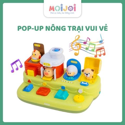 Đồ Chơi Âm Nhạc Ú Òa Pop-Up Box – Hộp thú bật nhảy phát triển giác quan & kỹ năng vận động