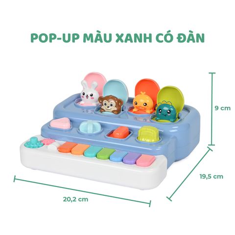 Bộ đồ chơi hộp ú òa pop-up và đàn piano mini – Đàn phím nhiều màu kèm thú bật lên, đồ chơi âm nhạc cho bé