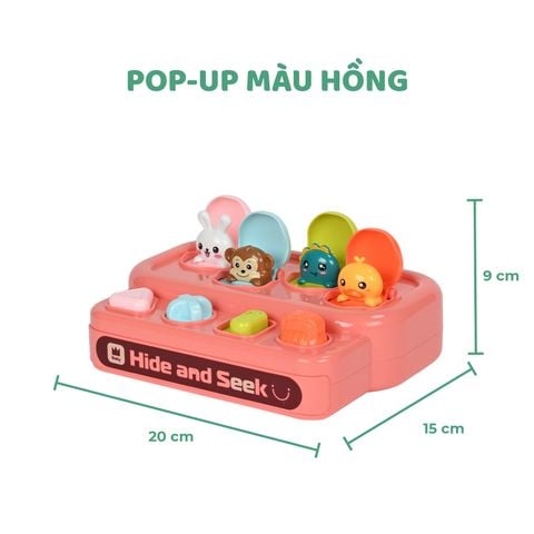 Đồ chơi cho bé hộp Ú Òa pop-up vận động tinh hide and seek - đồ chơi trẻ em rèn phản xạ cho bé