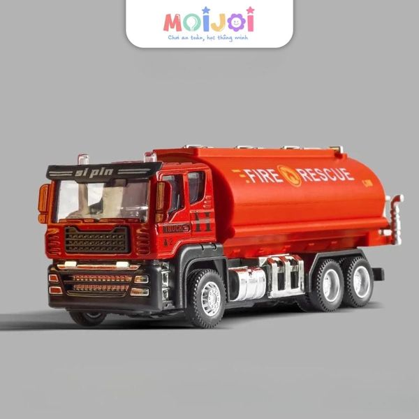 Xe cứu hỏa mô hình kim loại tỉ lệ 1:50  Fire Rescue Truck – bánh xe quay, thang/cần/bồn tùy mẫu