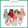 Búp Bê 13 cm Công Chúa Moijoi 13 Khớp Cầu Linh Hoạt - Mắt Acrylic Nàng Thơ, Tóc Dày Mượt, Nhựa Vinyl Cao Cấp An Toàn Cho Bé