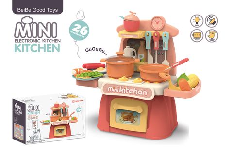 Bộ đồ chơi nhà bếp mini điện tử – mini kitchen (phiên bản màu hồng)