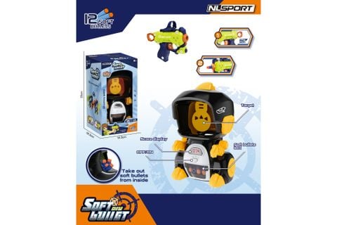 Bộ đồ chơi bắn súng điện tử kèm mục tiêu robot – 12 viên đạn mềm
