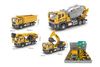 Xe công trình mô hình kim loại 1:50 – Xe ben / Xe trộn / Xe cẩu / Xe xúc – Bánh lăn, chi tiết chân thực