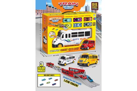 Bộ đồ chơi xe buýt city kèm đường ray – khơi gợi tư duy giao thông & giúp bé tránh xa màn hình