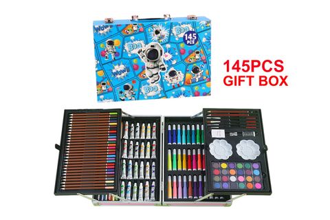 Vali hộp bút màu 145 chi tiết – Bộ dụng cụ học vẽ sáng tạo cho bé