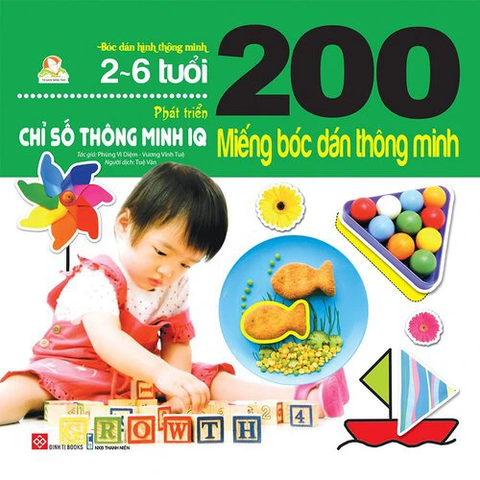 200 miếng bóc dán thông minh - Phát triển chỉ số thông minh IQ (2-6 tuổi)