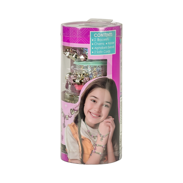 Bộ đồ chơi cho bé gái tự làm trang sức vòng tay, vòng cổ, tự thiết kế sáng tạo DIY hợp kim kèm charm