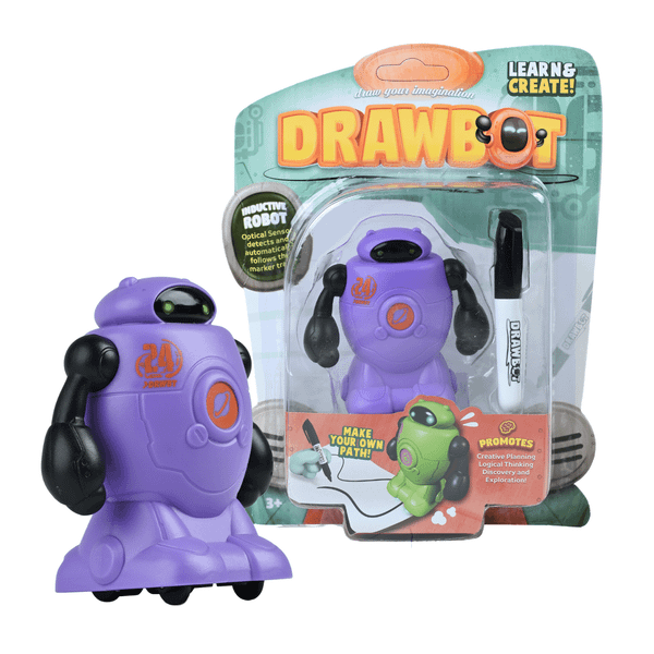 Robot vẽ thông minh DRAWBOT –tự chạy tạo họa tiết, kèm bút dạ, phát triển sáng tạo, lắp dùng nhanh, tạo đường nét độc đáo